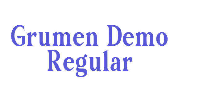 Download Grumen Demo Regular Font