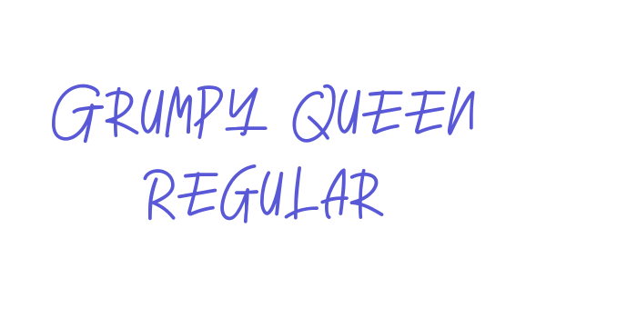 Grumpy Queen Regular Font