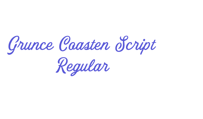 Grunce Coasten Script Regular Font Download