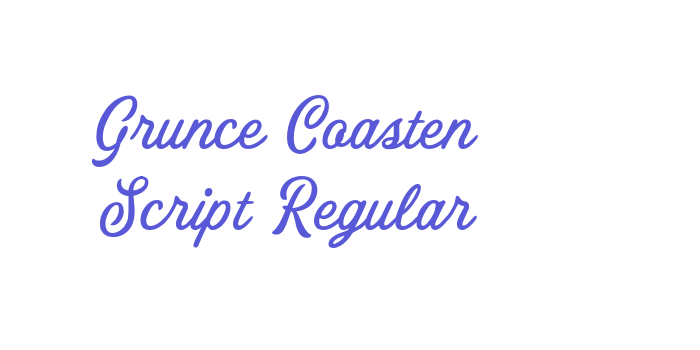 Grunce Coasten Script Regular Font Download