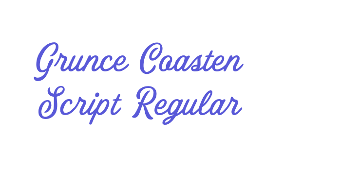 Grunce Coasten Script Regular Font