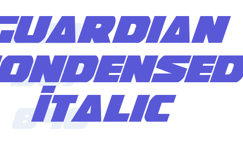 Guardian Condensed Italic Font