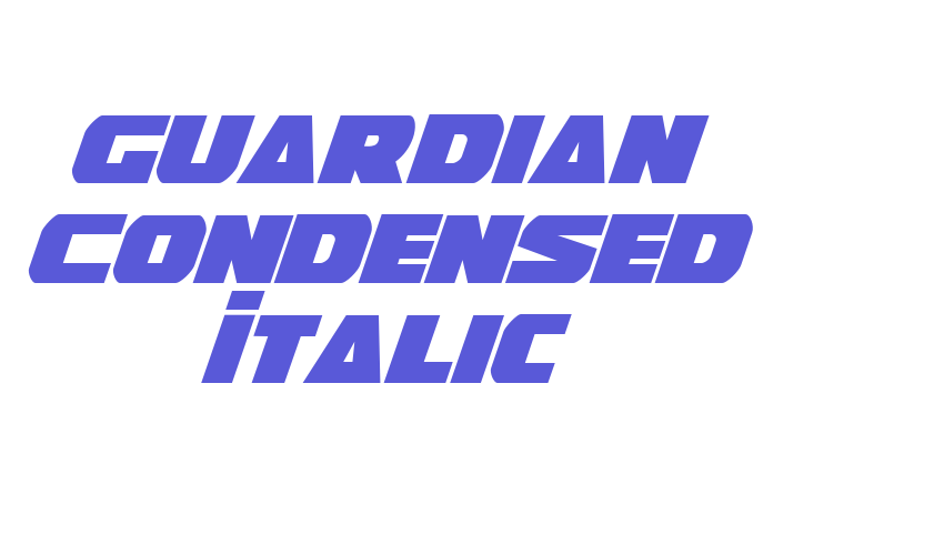 Guardian Condensed Italic Font