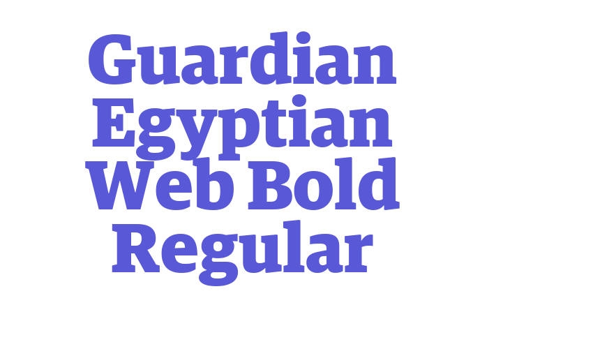 Guardian Egyptian Web Bold Regular Font