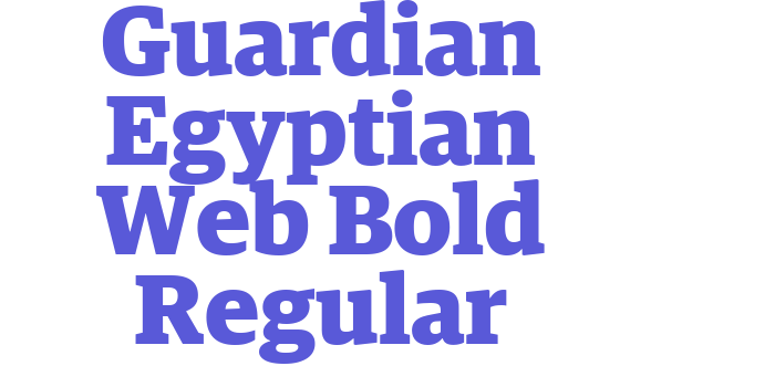 Guardian Egyptian Web Bold Regular Font Download