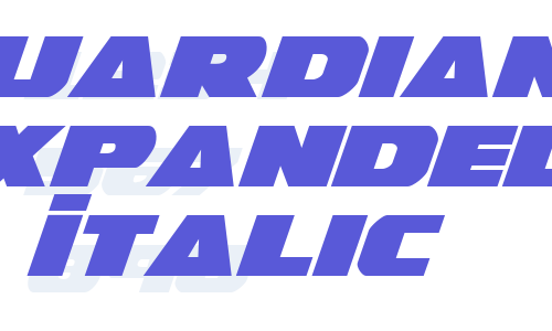 Guardian Expanded Italic Font