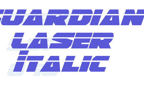 Guardian Laser Italic Font