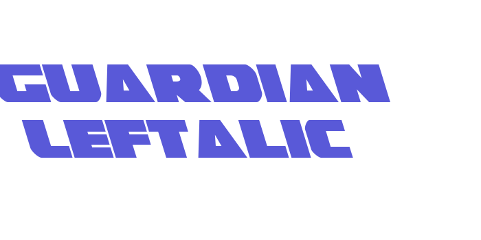 Guardian Leftalic Font Download