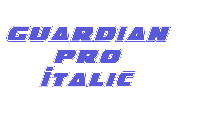 Guardian Pro Italic Font