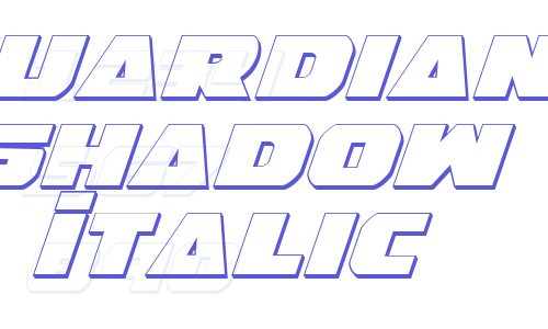 Guardian Shadow Italic Font