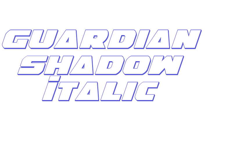 Guardian Shadow Italic Font