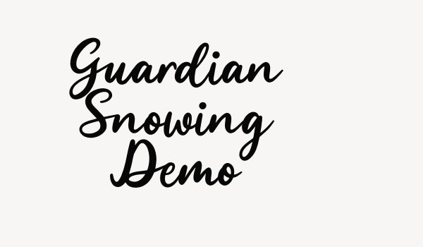 Guardian Snowing Demo Font