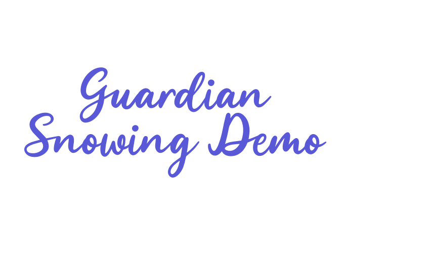 Guardian Snowing Demo Font