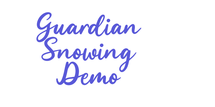 Guardian Snowing Demo Font Download