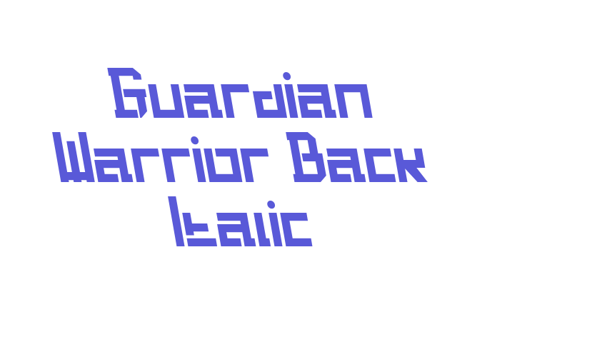 Guardian Warrior Back Italic Font Download