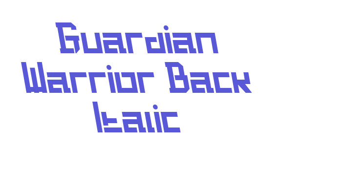 Guardian Warrior Back Italic Font Download