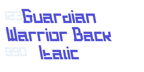 Guardian Warrior Back Italic-font-download