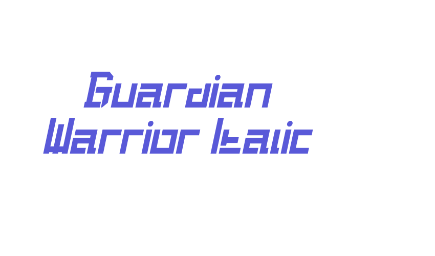 Guardian Warrior Italic Font Download