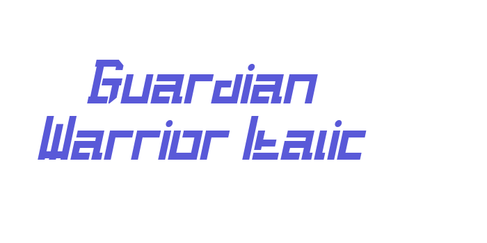 Guardian Warrior Italic Font Download