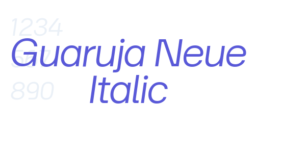 Guaruja Neue Italic font