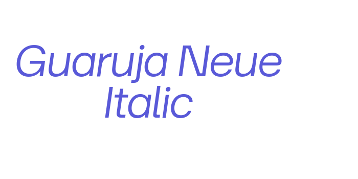 Guaruja Neue Italic Font Download