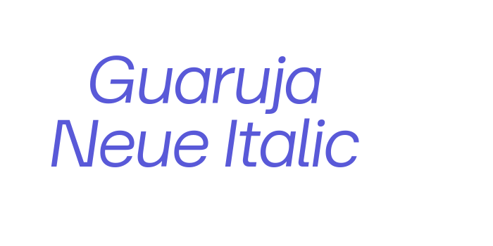 Guaruja Neue Italic Font