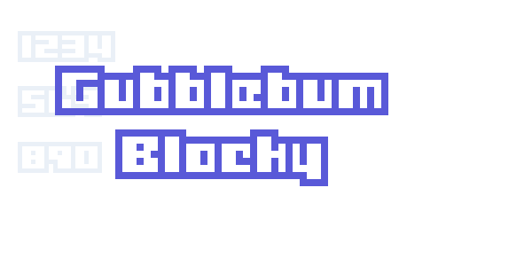 Gubblebum Blocky font