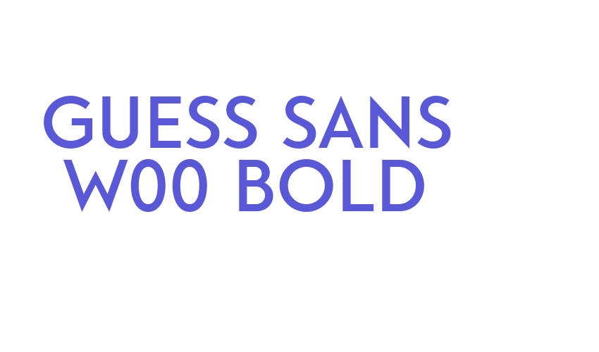 Guess Sans W00 Bold Font