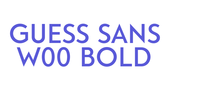 Guess Sans W00 Bold Font Download