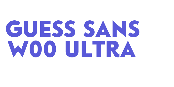 Guess Sans W00 Ultra Font Download