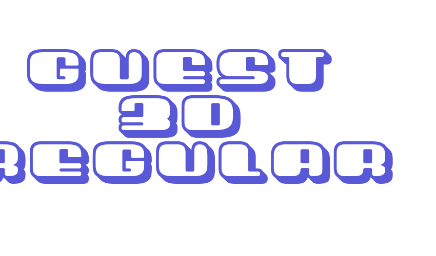 Guest 3D Regular Font