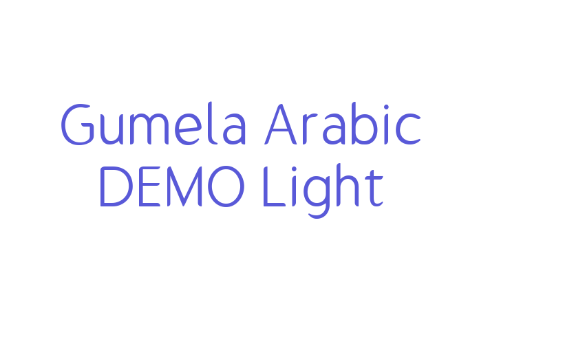 Gumela Arabic DEMO Light Font Download