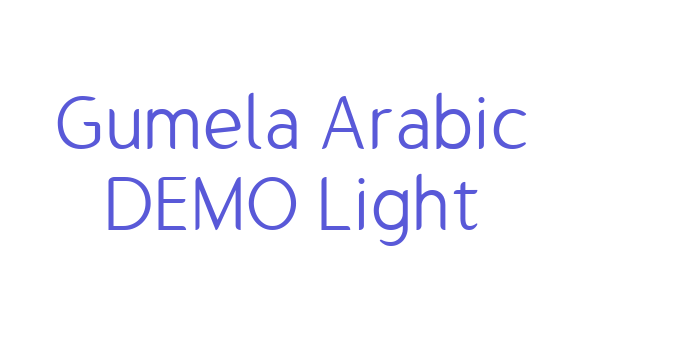 Gumela Arabic DEMO Light Font Download