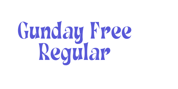 Gunday Free Regular font free