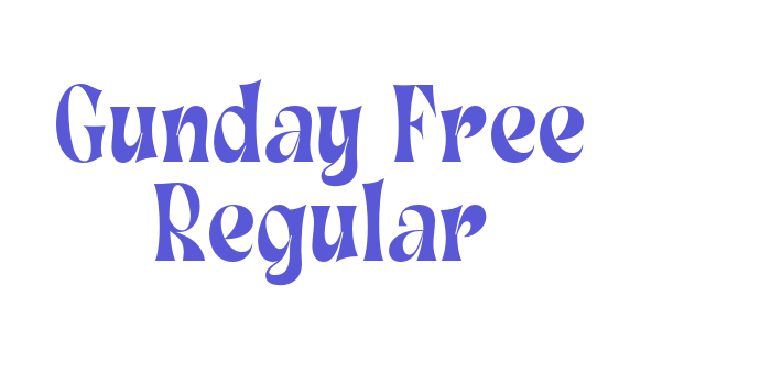 Gunday Free Regular Font