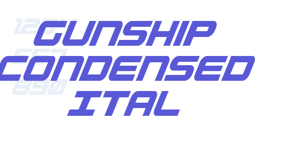 Gunship Condensed Ital font free