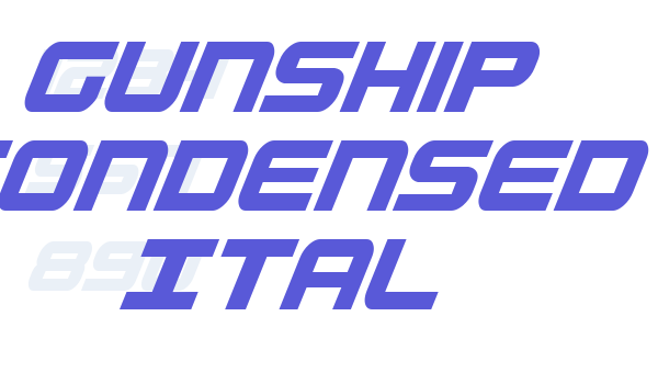 Gunship Condensed Ital Font