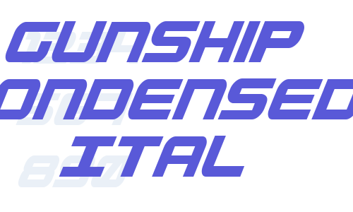 Gunship Condensed Ital Font Download