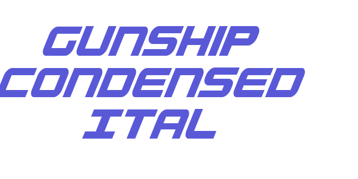 Gunship Condensed Ital Font Download