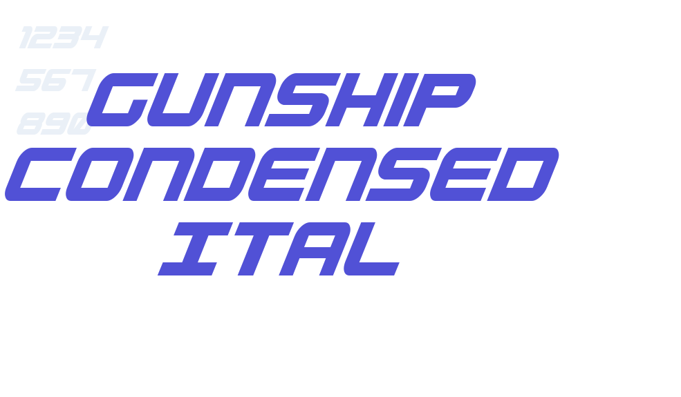 Gunship Condensed Ital-font-download