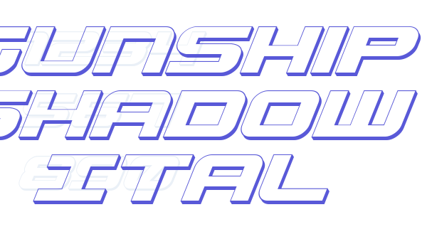 Gunship Shadow Ital Font