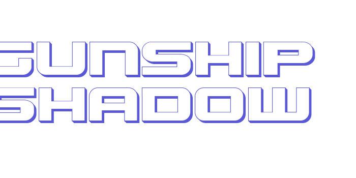 Gunship Shadow Font