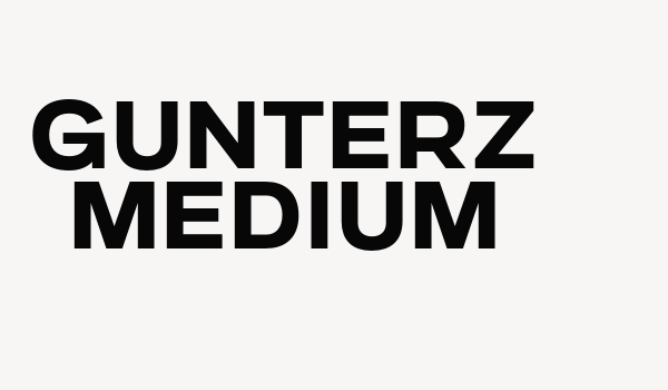 Gunterz Medium Font