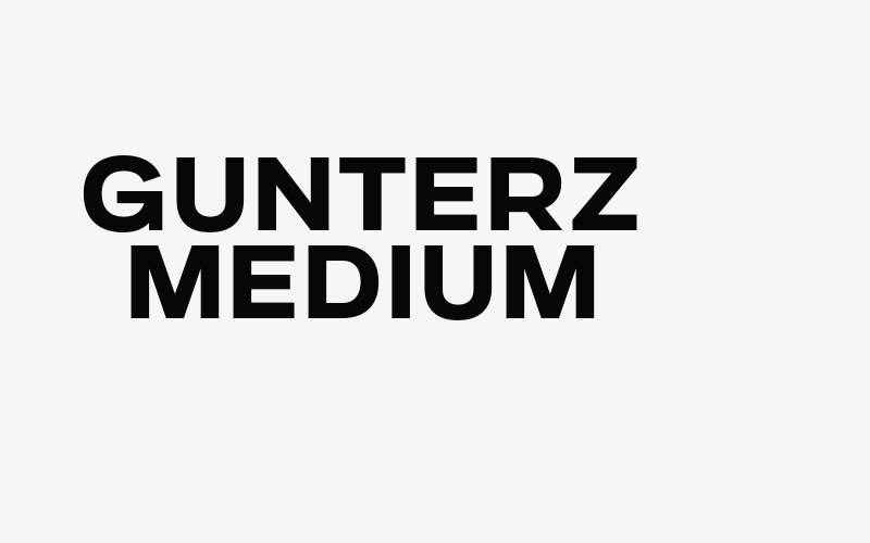 Gunterz Medium Font