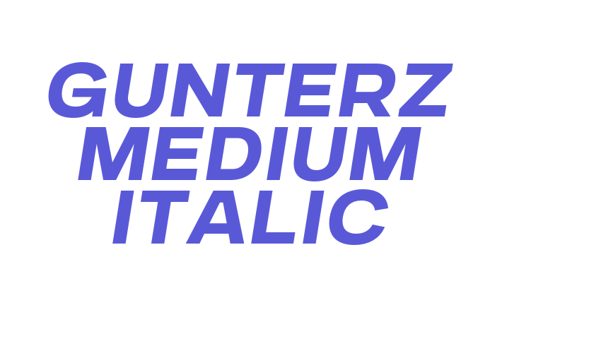 Gunterz Medium Italic Font