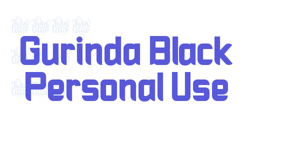 Gurinda Black Personal Use font free