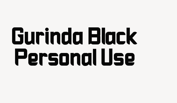 Gurinda Black Personal Use Font