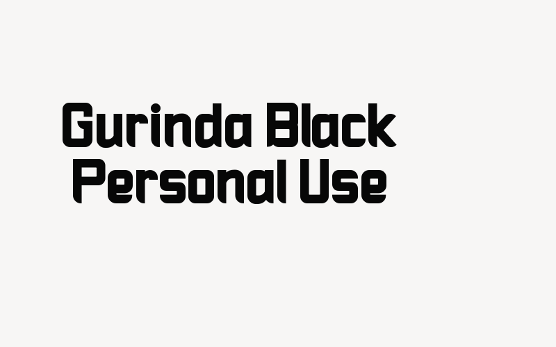 Gurinda Black Personal Use Font