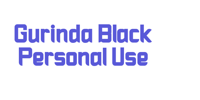 Gurinda Black Personal Use Font Download