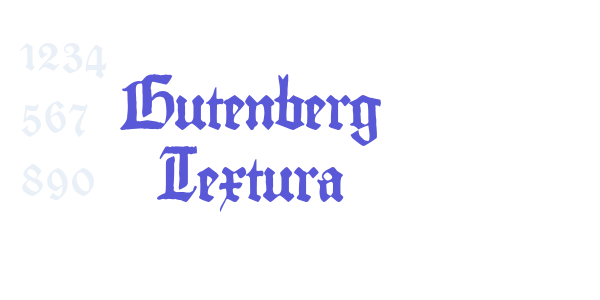 Gutenberg Textura font free